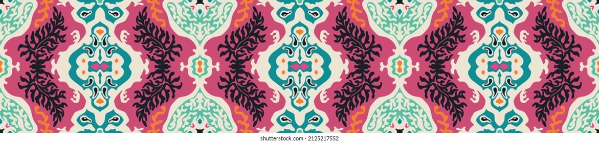 Tribal vector seamless pattern. Hand drawn abstract background.
