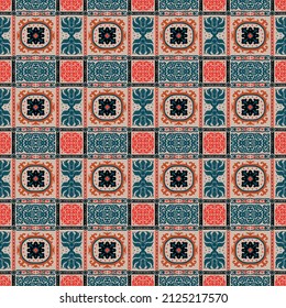 Tribal vector seamless pattern. Hand drawn abstract background.