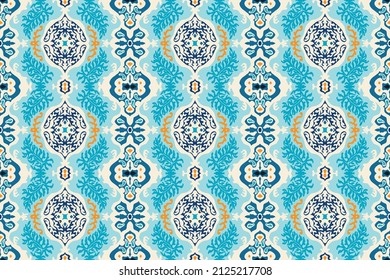 Tribal vector seamless pattern. Hand drawn abstract background.