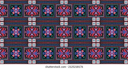 Tribal vector seamless pattern. Hand drawn abstract background.
