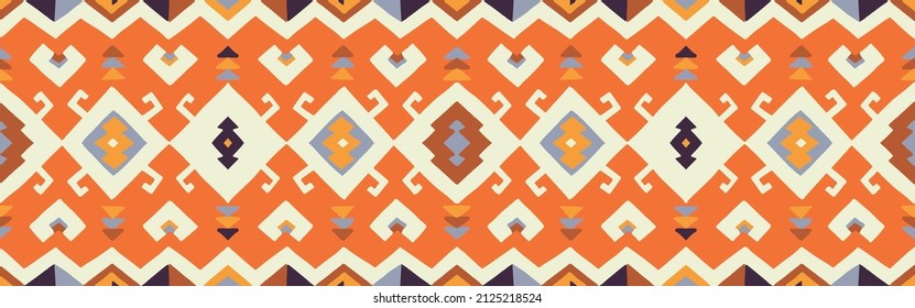 Tribal vector seamless pattern. Hand drawn abstract background.