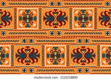 Tribal vector seamless pattern. Hand drawn abstract background.