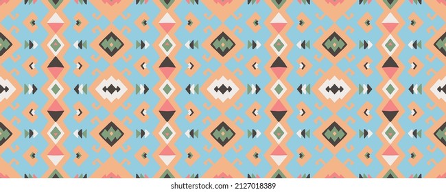 Tribal vector seamless pattern. Hand drawn abstract background.