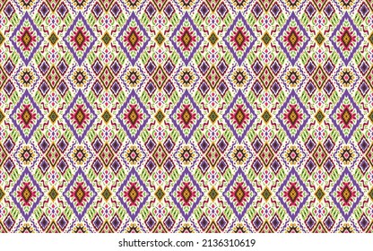 Tribal vector seamless pattern. Hand drawn abstract background. Folk stripes and diamonds Ukrainian pattern