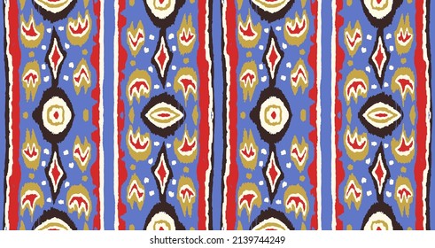 Tribal vector seamless pattern. Hand drawn abstract background. Folk stripes and diamonds Ukrainian pattern