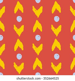Tribal vector seamless pattern. Hand drawn abstract background. 