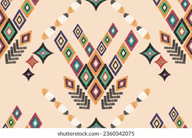 Tribal vector seamless pattern. Local people's ornaments,Southwestern ethnic decoration style. Boho geometric ornament. Seamless vector pattern. Mexican blankets, rugs. Illustration of a woven carpet.