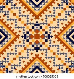 Tribal vector seamless pattern set. Aztec fancy abstract geometric art print. Ethnic hipster backdrop. Wallpaper, cloth design, fabric, paper, cover, textile design template.
