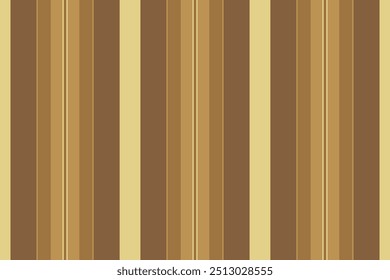 Tribal vertical pattern lines, hat texture seamless background. Sheet textile stripe vector fabric in orange and amber colors palette.