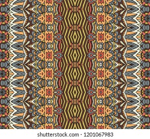 Tribal vintage abstract geometric ethnic seamless pattern ornamental. Asian striped textile design