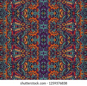 Tribal vintage abstract geometric ethnic seamless pattern ornamental. Asian striped textile design