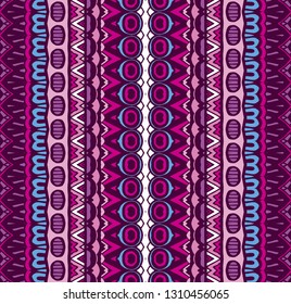 Tribal vintage abstract geometric ethnic seamless pattern ornamental. Indian striped bars textile design