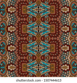 Tribal vintage abstract geometric ethnic seamless pattern ornamental. African wild trendy textile design