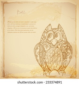 Tribal vintage batik background with new year sheep