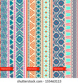 Tribal vintage ethnic banners 