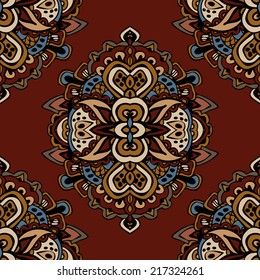 Tribal vintage ethnic seamless vector pattern ornamental