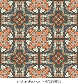 Tribal vintage ethnic seamless vector pattern ornamental