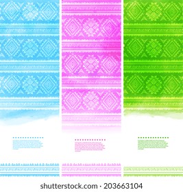 Tribal vintage ethnic set of banners for your business