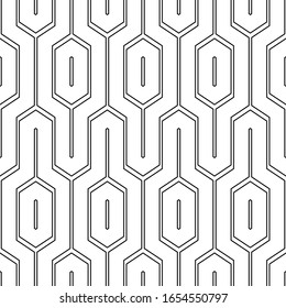 Tribal wallpaper. Ethnic image. Seamless vector. Geometric motif.Shapes ornament.Forms background. Digital paper, web design, textile print. Folk backdrop. Figures, hexagons pattern