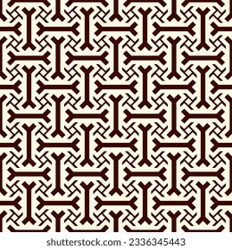 Tribal wallpaper. Seamless image. Ethnic ornament. Folk pattern. Geometric backdrop. Mosaics motif. Grid background. Digital paper. Textile print. Abstract web illustration. Vector art