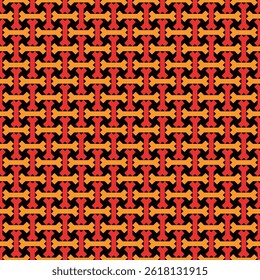 Tribal wallpaper. Seamless image. Ethnic ornament. Folk pattern. Geometric backdrop. Mosaics motif. Grid background. Digital paper. Textile print. Abstract web illustration. Vector art work