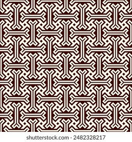 Tribal wallpaper. Seamless image. Geometric backdrop. Ethnic ornament. Folk pattern. Mosaics motif. Grid background. Digital paper. Textile print. Abstract web illustration. Vector art.
