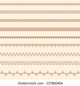 Tribal warli painting Vintage borders