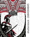 TRIBAL AND WARRIOR BACKGROUND FOR FULL SUBLIMATION JERSEY