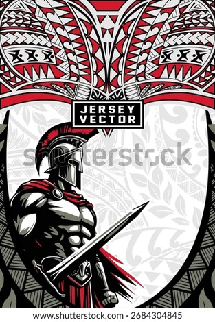 TRIBAL AND WARRIOR BACKGROUND FOR FULL SUBLIMATION JERSEY