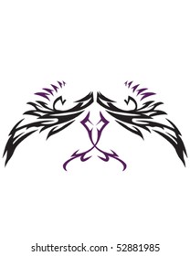Tribal Wing Tattoo