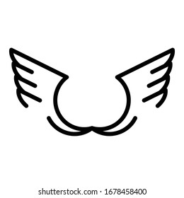 Tribal wings icon. Outline tribal wings vector icon for web design isolated on white background