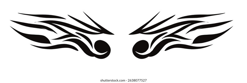 tribal wings tattoo design vector eps 10.eps