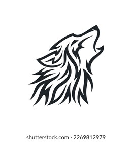 tribal wolf head symbol