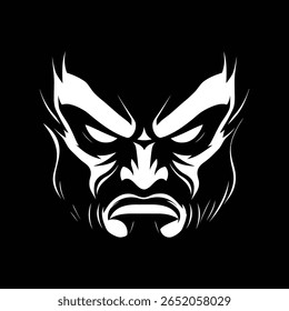 Tatuagem de Lobo Tribal - Cabeça de Lobo Feroz em Estilo Tribal para Tatuagem Arte e Designs Simbólicos Desenho Tribal de Lobo - Vetor de Tatuagem Animal Negrito para Temas de Força, Espírito e Natureza	