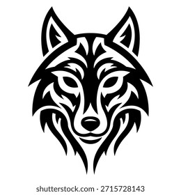 Tribal Wolf Vector Modern Design Illustration