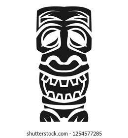 Hawaiian Tiki Statue Mask Hand Drawn Stock Vector (Royalty Free) 396590233