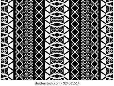Tribal,ethnic pattern with geometric elements in vector.