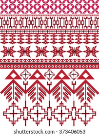 Tribal,ethnic pattern with geometric elements in vector.