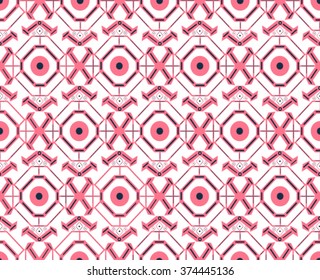 Tribal,ethnic pattern with geometric elements in vector.