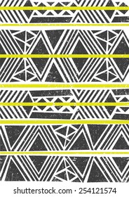 Tribal,ethnic Pattern,background With Geometric Elements.