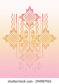 Tribal,ethnic print with geometric elements in vector.
