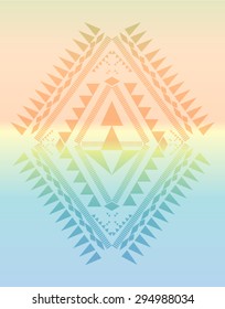 Tribal,ethnic print with geometric elements in vector.