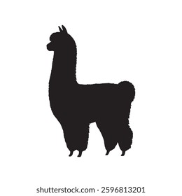 Tribal-Inspired Alpaca Silhouette for Artistic and Cultural Design Elements - Alpaca Vector - Alpaca Icon
