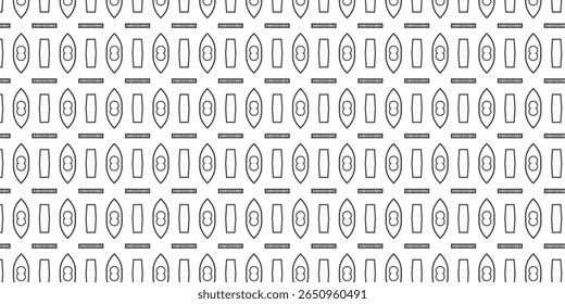Motivos repetitivos inspirados em tribos com ovais e retângulos em linhas alternadas. Perfeito para o design de padrões têxteis e étnicos.