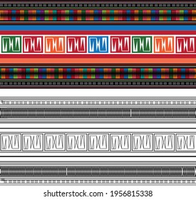 Tribe colors Fabric pattern vector