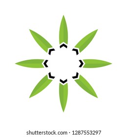 Tribe logo vector. Flower shape.