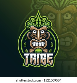 tribe mascot logo design vector with modern illustration concept style for badge, emblem and tshirt printing. head tribe illustration.