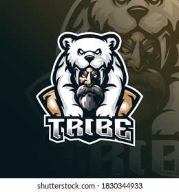 tribe mascot logo design vector with modern illustration concept style for badge, emblem and tshirt printing. tribe illustration for sport team.