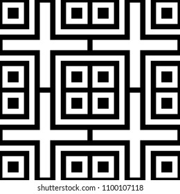 Tribe motif. Ethnic wallpaper. Ancient mosaic. Ethnical folk image. Tribal ornament. Embroidery background. Digital paper, web design, textile print, backdrop. Seamless abstract art. Vector artwork.