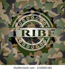 Tribe on camouflaged pattern